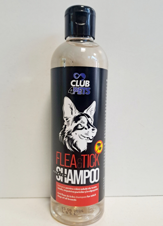 CLUB4PETS Sampon premium FLEA&TICK pentru caini adulti de toate rasele, Impotriva puricilor si a capuselor, 250 ML [1]