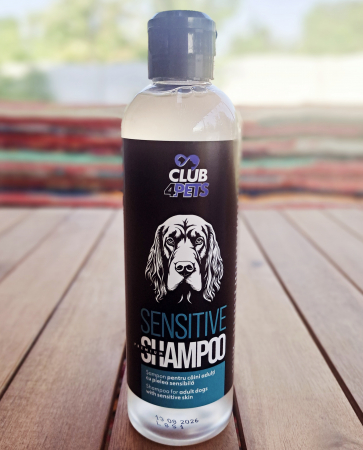 SAMPOANE - CLUB4PETS Sampon premium SENSITIVE pentru caini adulti cu pielea sensibila, 250 ML
