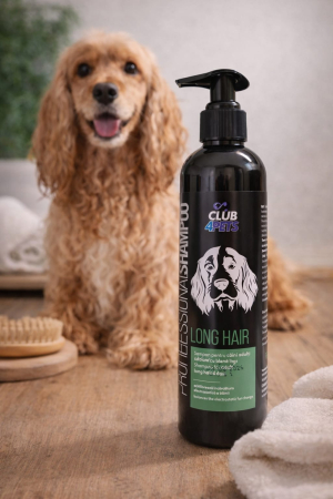 IGIENA SI COSMETICA - CLUB4PETS Sampon profesional LONG HAIR pentru caini adulti cu blana lunga, 250 ML