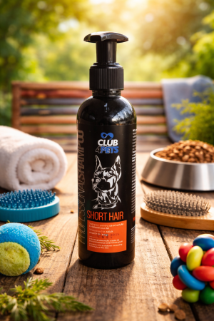 CLUB4PETS Sampon profesional SHORT HAIR pentru caini adulti cu blana scurta, 250 ML [1]