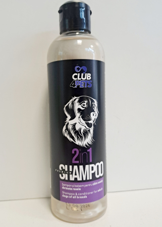 CLUB4PETS. Sampon si balsam premium 2IN1 pentru caini adulti de toate rasele, Periere usoara, 250 ML [3]