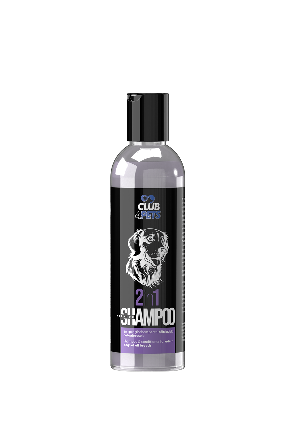 CLUB4PETS. Sampon si balsam premium 2IN1 pentru caini adulti de toate rasele, Periere usoara, 250 ML [2]