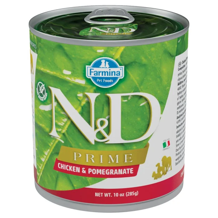 FARMINA - N&D Prime, XS-XL, Pui și Rodie, conservă hrană umedă fără cereale câini, (în sos), 285g