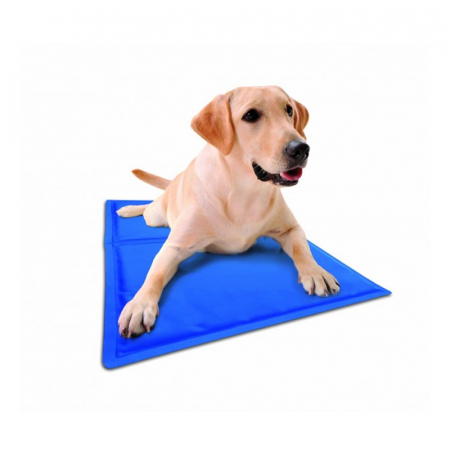 CAINI - Covoras racoritor pentru catei Cool Pet, 65 x 40 cm, Albastru