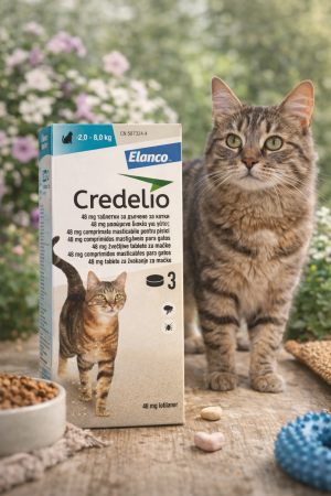 Deparazitari Pisici - Credelio pentru pisica, 1 tablete, 2-8KG