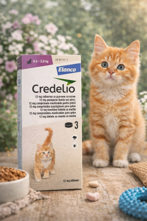 Deparazitari Pisici - Credelio Pisica 12mg 0.5-2kg, 1 tableta