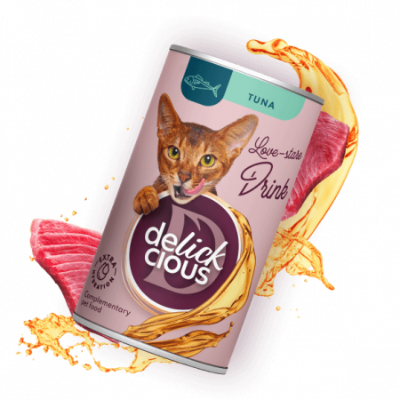 Băuturi - DELICKCIOUS, Conserva cu bautura cu ton pentru pisici, 140g