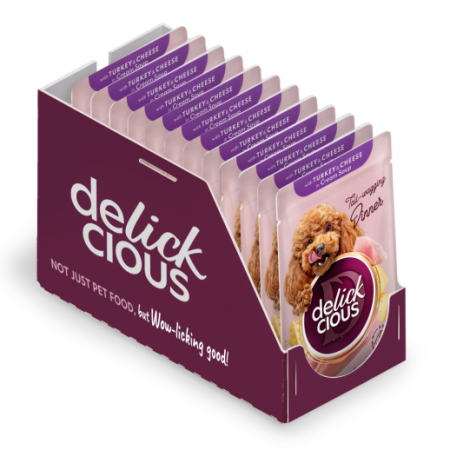 Delickcious. Curcan și brânză în supă cremoasă, 85 g. [4]