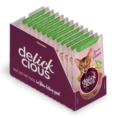 Delickcious. Miel, piept de pui și fasole verde în gelatină, 85 g. [2]