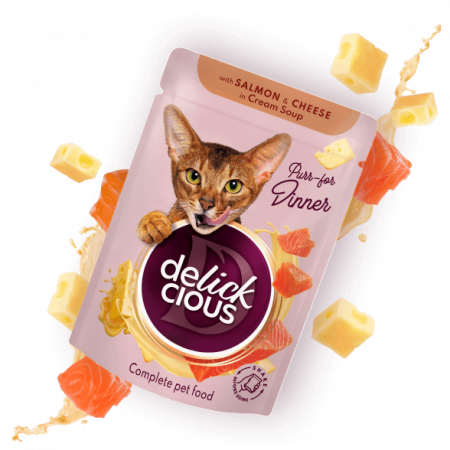 Delickcious. Somon și brânză în supă cremoasă, 85 g. [2]