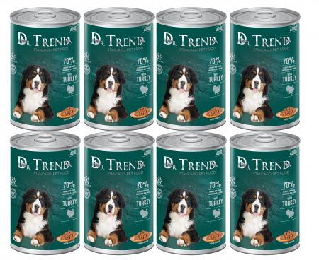 Dr.TREND Conserva pentru caini adulti, Curcan in sos, 1250g [1]