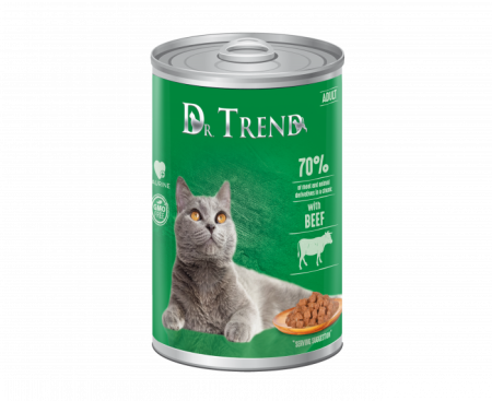 PISICI - Dr. Trend, Conserva pisici - cu vita in sos, 400g