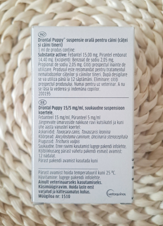 Drontal Puppy suspensie orala pentru caini (catei si caini tineri), 50 ml [2]