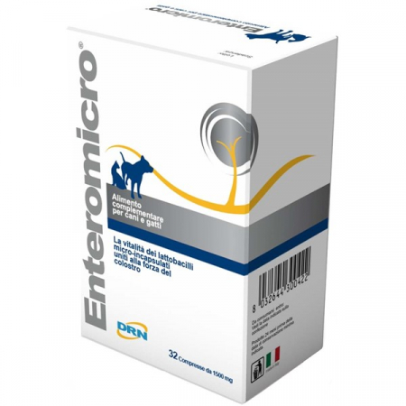 SUPLIMENTE - ENTEROMICRO (DRN) Supliment alimentar pentru câini şi pisici 1500mg, 32 tbl