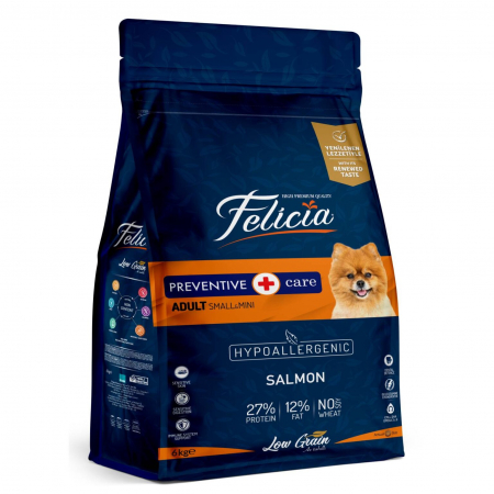 CAINI - Felicia Hrana Caini Adulti Small-Mini Hipoalergenic Preventive-Care cu Somon 6kg