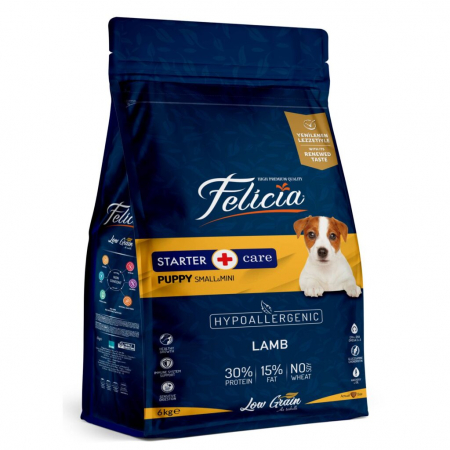 CAINI - Felicia Hrana Caini Junior Small-Mini Hipoalergenic Starter-Care cu Miel 6Kg