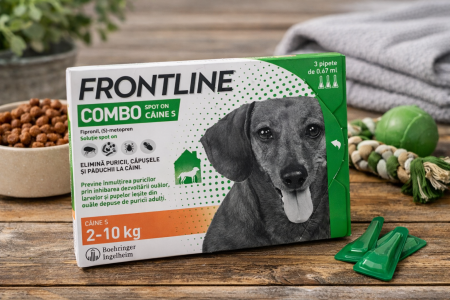 Deparazitari Caini - Frontline Combo pentru caine S (2 -10 kg) - 1 Pipeta Antiparazitare