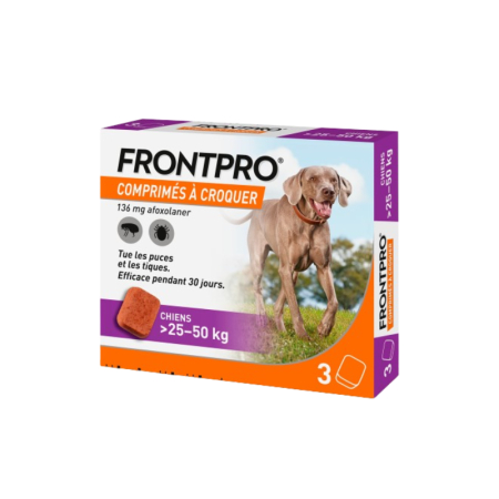 Deparazitari Interne / Externe - FRONTPRO tablete împotriva puricilor și căpușelor pentru câini între 25–50 kg
