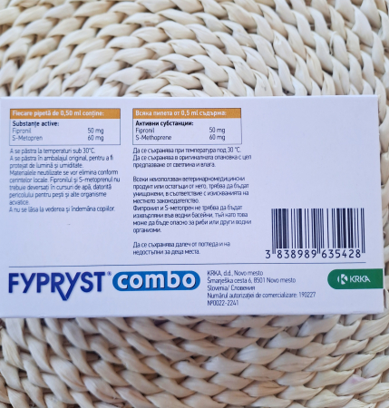 Fypryst Combo Cat 50 mg, o pipeta antiparazitare pentru pisici [4]