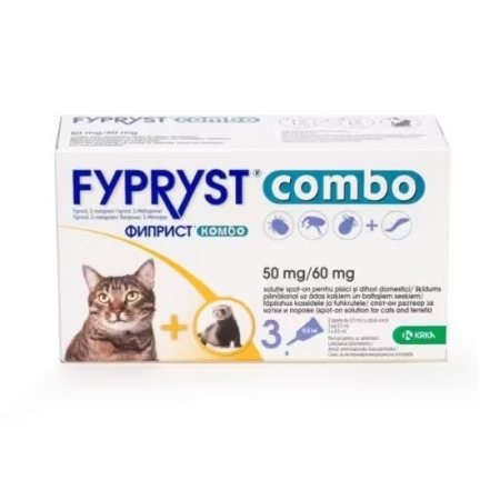 Deparazitari Pisici - Fypryst Combo Cat 50 mg, o pipeta antiparazitare pentru pisici