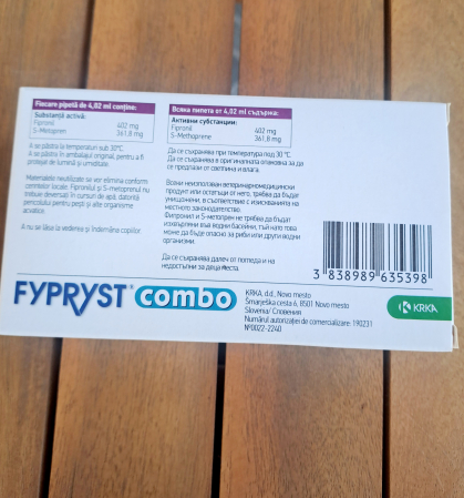 FYPRYST COMBO, solutie spot-on pentru caini de talie foarte mare XL ( peste 40kg), 1 buc [6]
