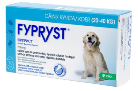 Deparazitari Caini - FYPRYST, deparazitare externă câini, pipetă repelentă, L(20 - 40kg), 1 buc