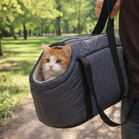 ACCESORII - Geanta Gri pentru transport animale de companie