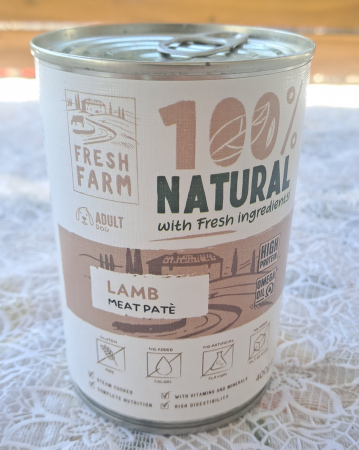 Hrana umeda caini, Fresh Farm Smooth pate with lamb 400 gr [1]