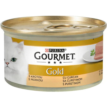 Hrana umeda pentru pisici Gourmet Gold, Mousse Curcan, 85g