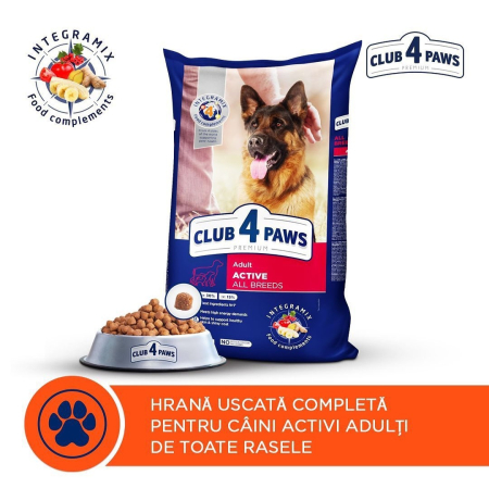 Hrana uscata pentru caini activi, Premium, Club 4 Paws, 14 kg [2]