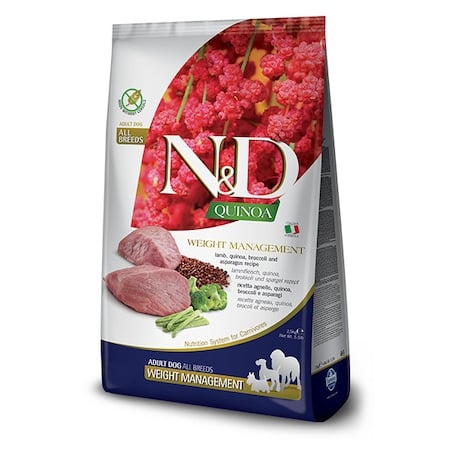 FARMINA - Hrana uscata pentru caini All breeds N&D Quinoa, Miel, broccoli, sparanghel controlul greutatii 7 Kg