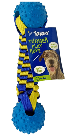 Jucărie pentru câini BEASTY Tugger Play Rope cu mingi din cauciuc [5]