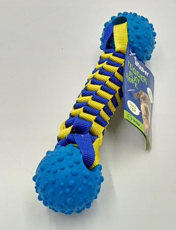 Jucărie pentru câini BEASTY Tugger Play Rope cu mingi din cauciuc [4]