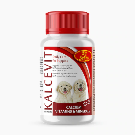 Kalcevit 100 tab 120 g, Furaj complementar pentru căței și femele gestante