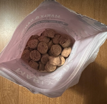 MARLY&DAN Antioxidant, XS-XL, Somon, punguță recompense funcționale fără cereale câini, activitate intensă, 100g [4]