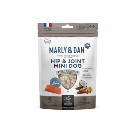 MARLY&DAN Hip&Joint Mini Dog, XS-S, Somon, punguță recompense funcționale fără cereale câini, sistem articular, 50g [6]
