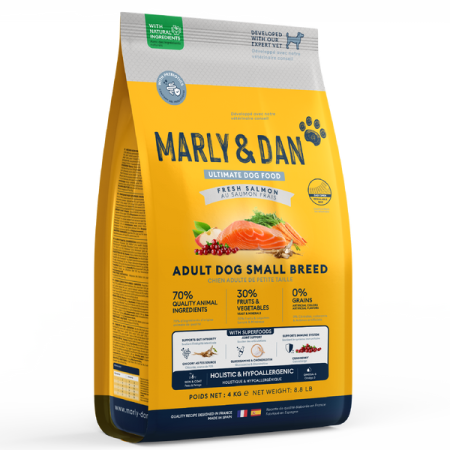 CAINI - MARLY&DAN HRANA USCATA PENTRU CAINI ADULTI DE TALIE MICA 4kg