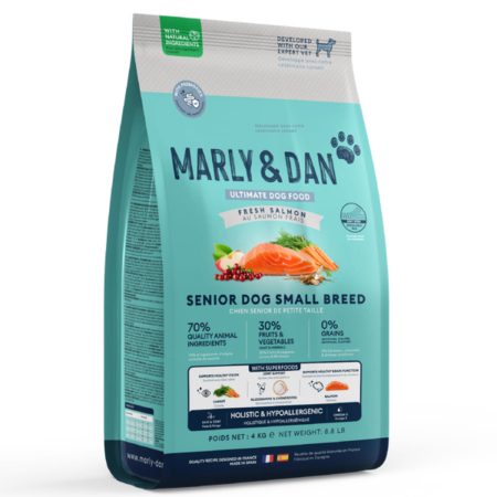 MARLY&DAN - MARLY&DAN HRANA USCATA PENTRU CAINI SENIORI DE TALIE MICA 4kg