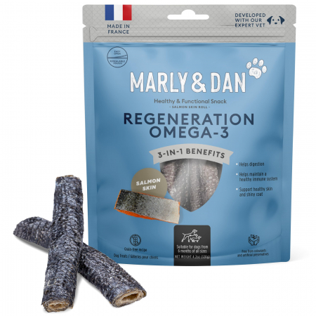 AFECTIUNI DERMATOLOGICE - MARLY&DAN Suplimente Salmon Skin OMEGA 3 pentru caini 60g