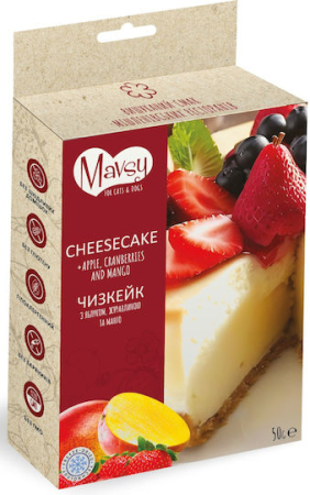 RECOMPENSE - Mavsy Deliciu pentru câini Cheesecake Măr Mango Merișor 50gr 