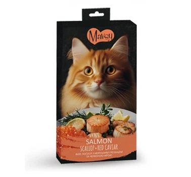 Mavsy somon cu scoici și caviar roșu pentru pisici [6]