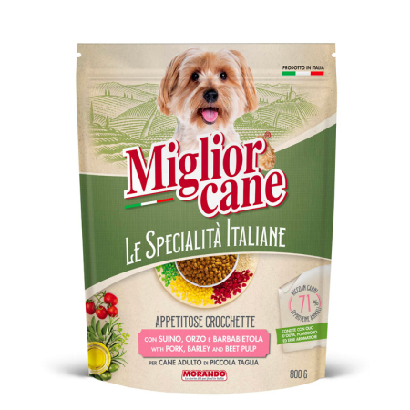 Miglior cane mini crochete pentru adulți pentru câini cu porc, orz și sfeclă roșie, 800 g [1]