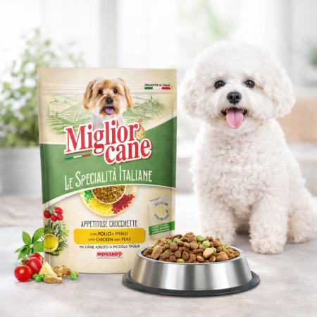 Miglior cane mini crochete pentru adulți pentru câini cu pui și mazăre, 800 g [1]
