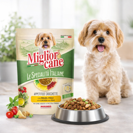 MORANDO - Miglior cane mini crochete pentru adulți pentru câini cu pui și mazăre, 800 g