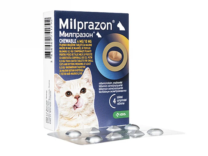Deparazitari Pisici - Milprazon Kitten Chewable 4 mg/10 mg - 1 tablete