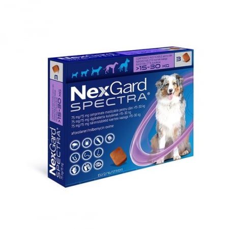 Deparazitari Caini - NEXGARD SPECTRA L 15-30KG , 1 tableta
