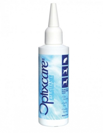 IGIENA OCHI SI URECHI - Optixcare EYE CLEANER, 100ml este o soluție delicată care îndepărtează eficient secrețiile oculare și petele din jurul ochilor
