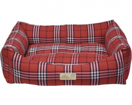 CAINI - Pătuț câine 4DOG Deluxe Danish XL 95x70x22 cm roșu
