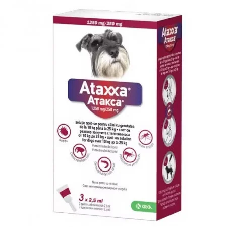 Deparazitari Caini - Pipeta antiparazitara Ataxxa Dog L 10-25kg , 1 pipeta