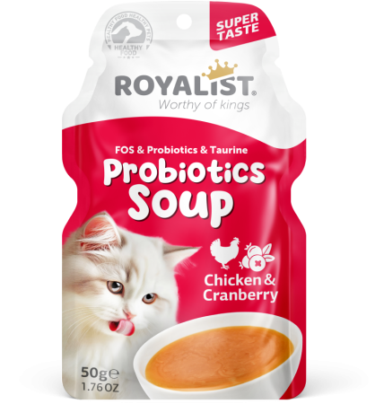 Băuturi - Probiotics supa pentru pisici cu aroma de pui si afine, 50 g